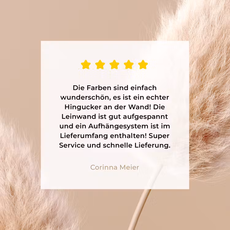 Pampas pluimen - Beige - Planten canvas 2cm middel -sfeer3