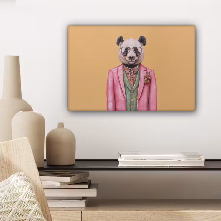 Panda - Pak - Zonnebril - Blauw canvas 2cm klein -sfeer6