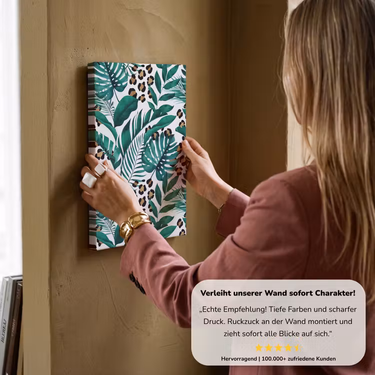Panterprint - Bladeren - Jungle canvas 2cm klein -sfeer1