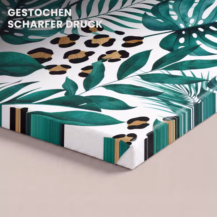 Panterprint - Bladeren - Jungle canvas 2cm klein -sfeer6
