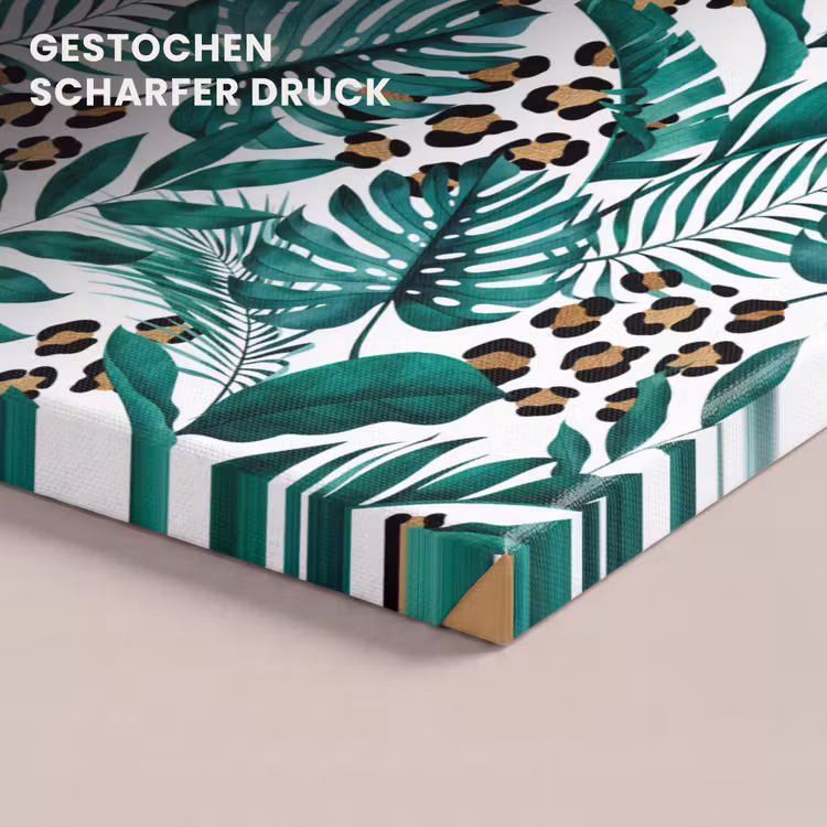 Panterprint - Bladeren - Jungle canvas 2cm klein -closeup_print_DE