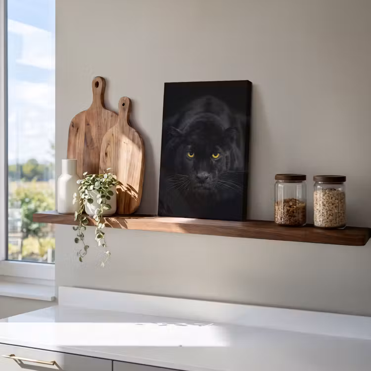Panter - Dieren - Zwart - Ogen canvas 2cm klein -uniquesellingpoint_afwerking-onlywow_DE