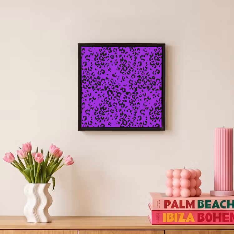 Panterprint - Paars - Patroon Canvas met baklijst klein 1124 -atmosphere_sfeer1_global