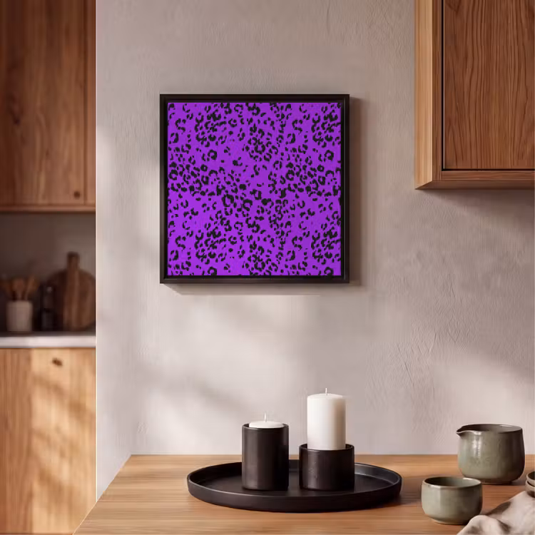 Panterprint - Paars - Patroon Canvas met baklijst klein 1124 -atmosphere_sfeer2_global