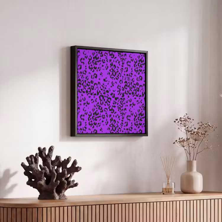 Panterprint - Paars - Patroon Canvas met baklijst klein 1124 -atmosphere_sfeer4_global