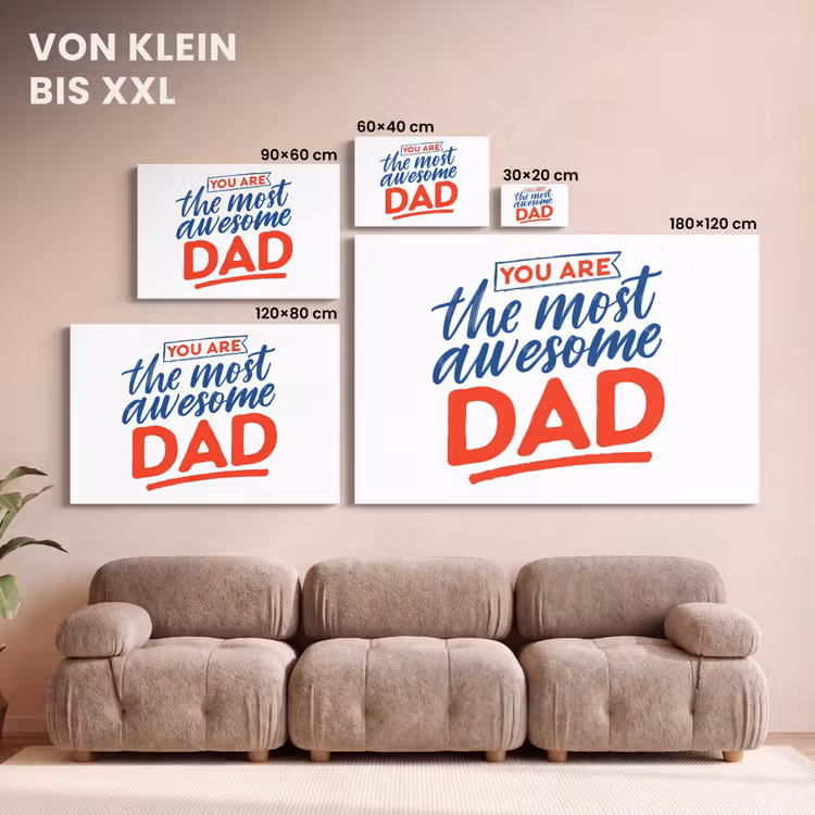 Papa - Vaderdag - Spreuken canvas 2cm klein -Xsfeer8_DE