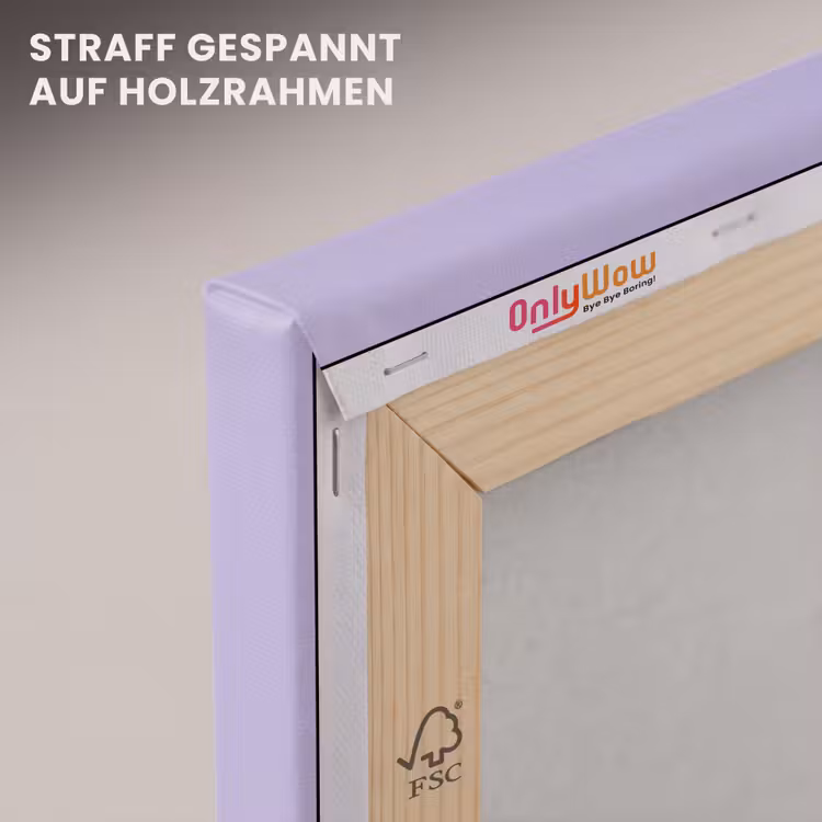 Papegaai - Koksmuts - Paars - Cute canvas 2cm klein -uniquesellingpoint_afwerking-onlywow_DE
