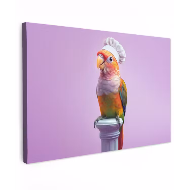 Papegaai - Koksmuts - Pilaar - Vogel canvas 2cm klein -z3d