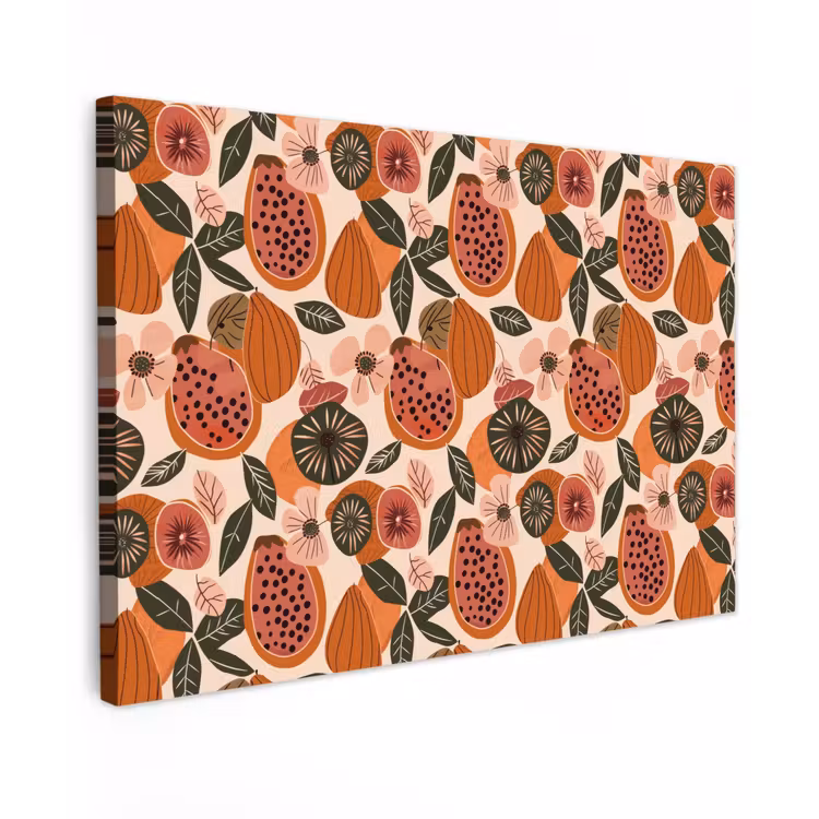 Papaja - Bloesem - Oranje canvas 2cm klein 34 -z3d