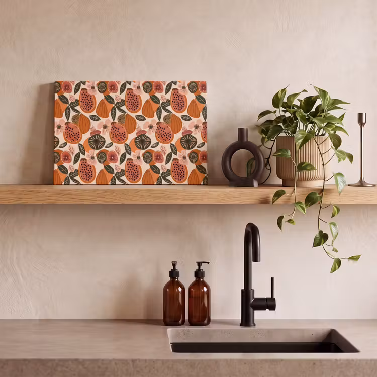 Papaja - Bloesem - Oranje canvas 2cm klein 34 -sfeer3