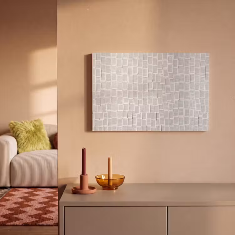 Papier - Overlappend - Textuur - Modern - Wit canvas 2cm klein -sfeer1