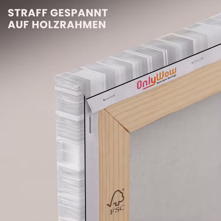 Papier - Overlappend - Textuur - Modern - Wit canvas 2cm klein -uniquesellingpoint_afwerking-onlywow_DE