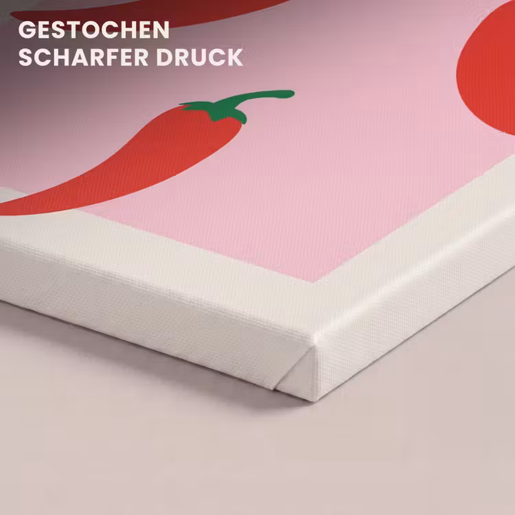 Pepers - Rood - Illustratie canvas 2cm klein -uniquesellingpoint_afwerking-onlywow_DE