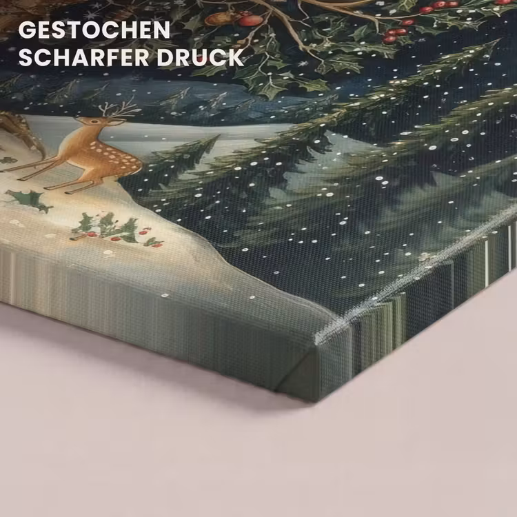 Feestboom - Winterhemel - Kleurrijk canvas 2cm klein -uniquesellingpoint_afwerking-onlywow_DE