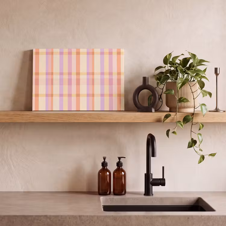 Pastel - uitpatroon - Geometrisch canvas 2cm klein 34 -sfeer3