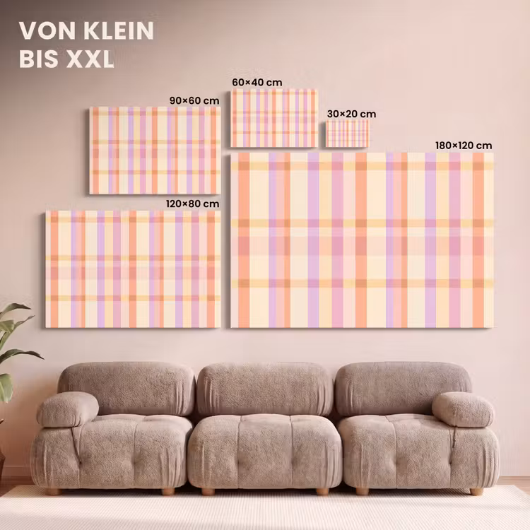 Pastel - uitpatroon - Geometrisch canvas 2cm klein 34 -Xsfeer8_DE
