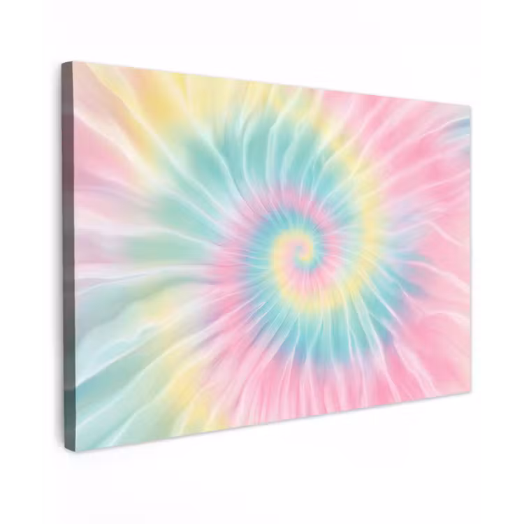 Pasteltinten - Tie dye - Roze canvas 2cm klein -z3d