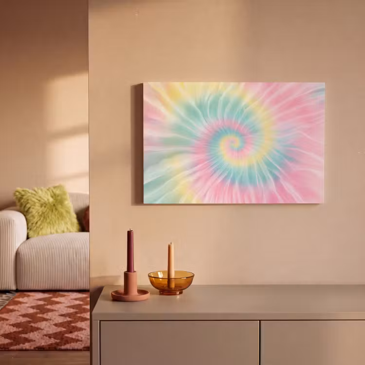 Pasteltinten - Tie dye - Roze canvas 2cm klein -sfeer1