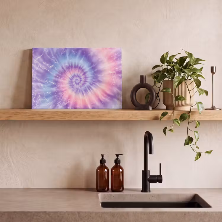 Pasteltinten - Paars - Spiraal - Marmer canvas 2cm klein -sfeer6