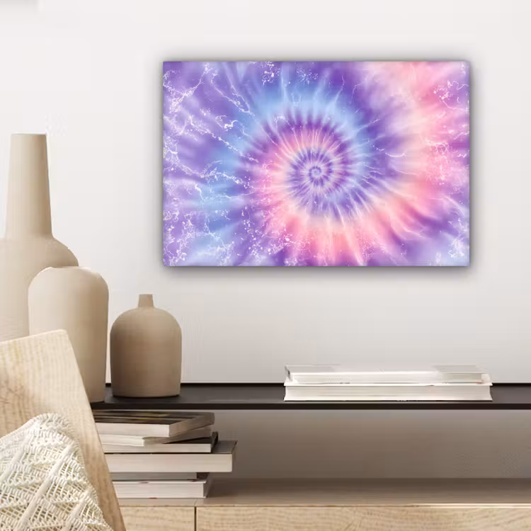 Pasteltinten - Paars - Spiraal - Marmer canvas 2cm klein -closeup_print_DE