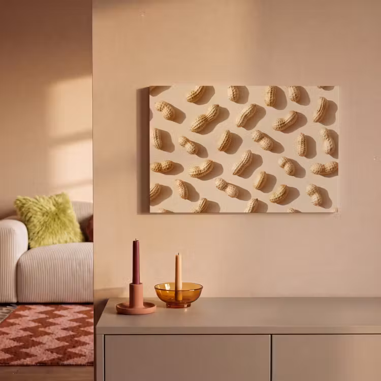 Pinda's - Patroon - Beige canvas 2cm klein -sfeer1