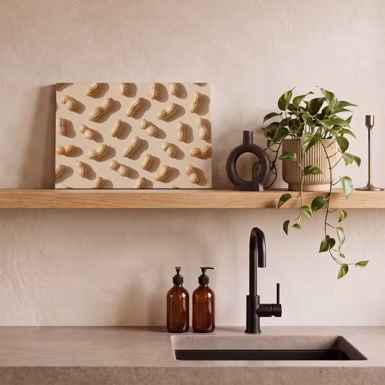 Pinda's - Patroon - Beige canvas 2cm klein -sfeer3