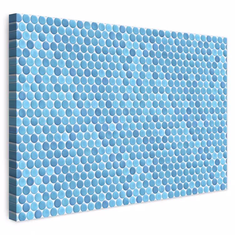Penny - Mozaïek - Lichtblauw canvas 2cm klein 34 -3d