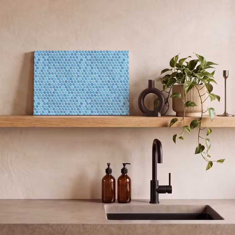 Penny - Mozaïek - Lichtblauw canvas 2cm klein 34 -sfeer3