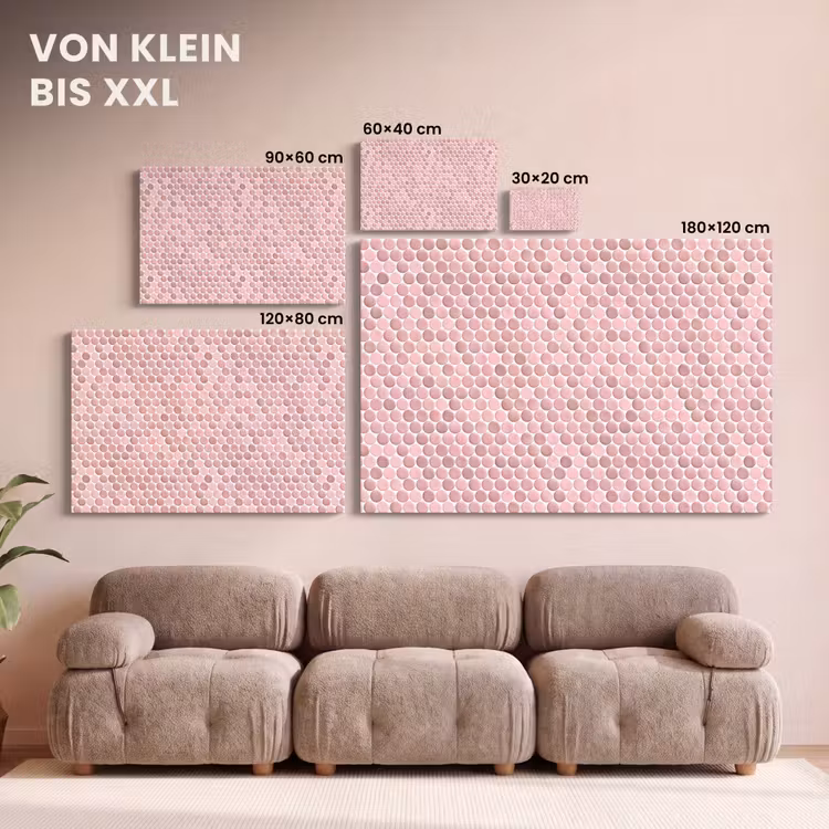 Penny - Mozaïek - Lichtroze canvas 2cm klein 34 -Xsfeer8_DE