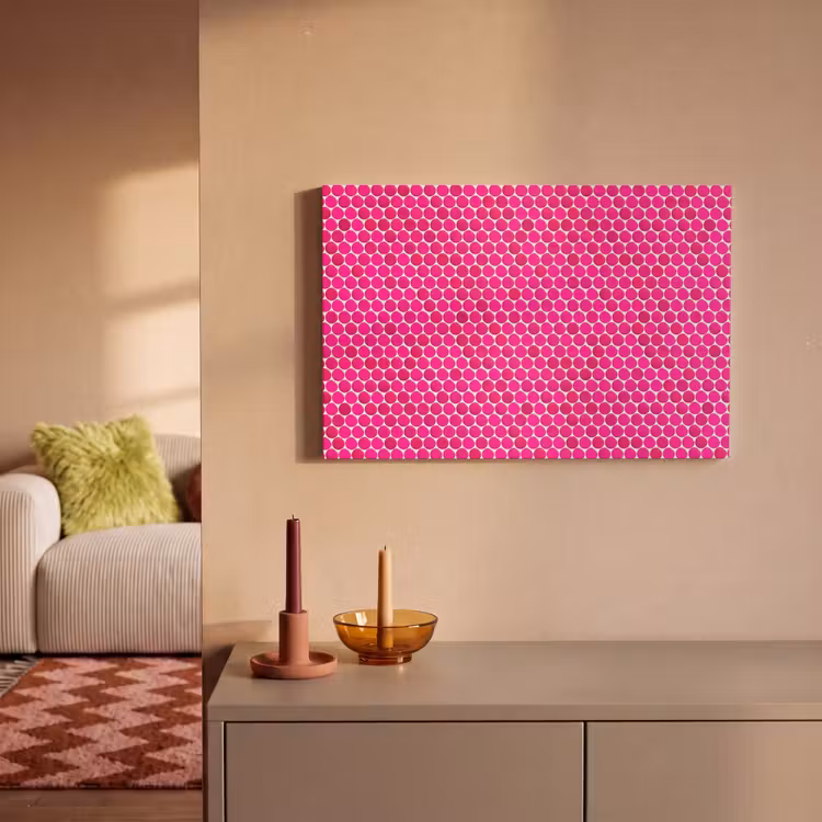 Penny - Mozaïek - Felroze canvas 2cm klein 34 -sfeer1