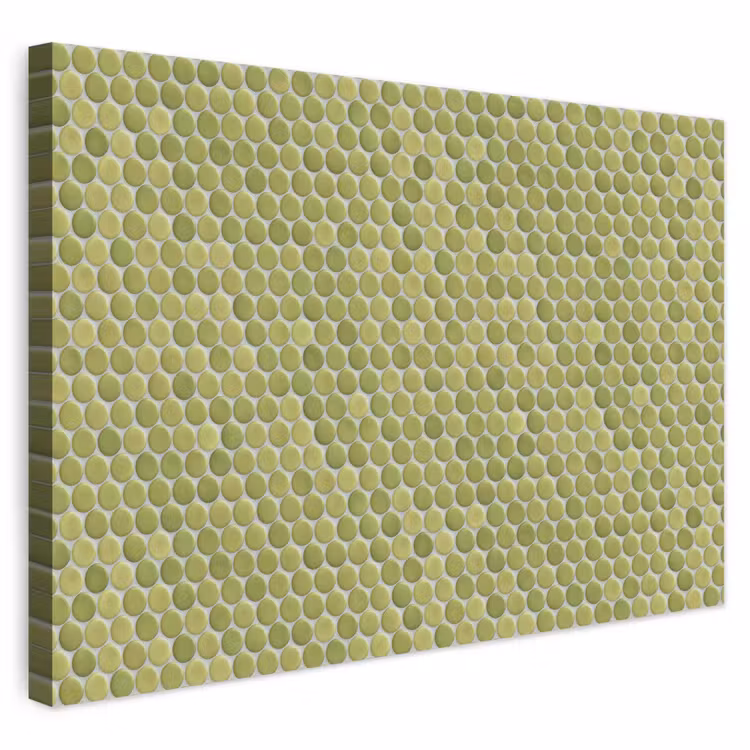 Penny - Mozaïek - Olijfgroen canvas 2cm klein 34 -3d