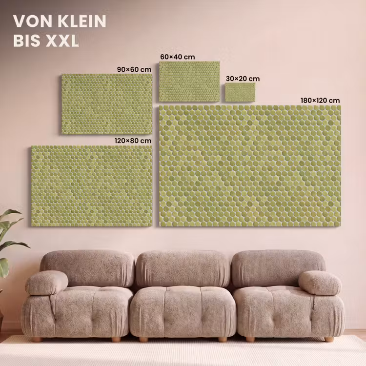 Penny - Mozaïek - Olijfgroen canvas 2cm klein 34 -Xsfeer8_DE