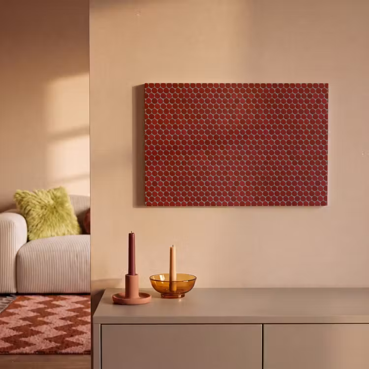 Penny - Mozaïek - Rond - Rood canvas 2cm klein 34 -sfeer1