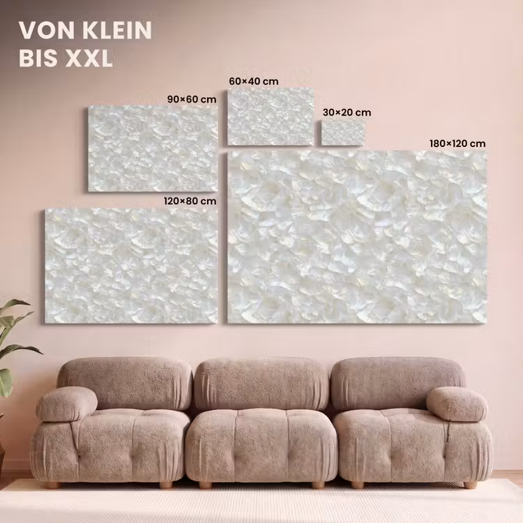 Parelmoerglans - Wit - Schelp canvas 2cm klein 34 -Xsfeer8_DE