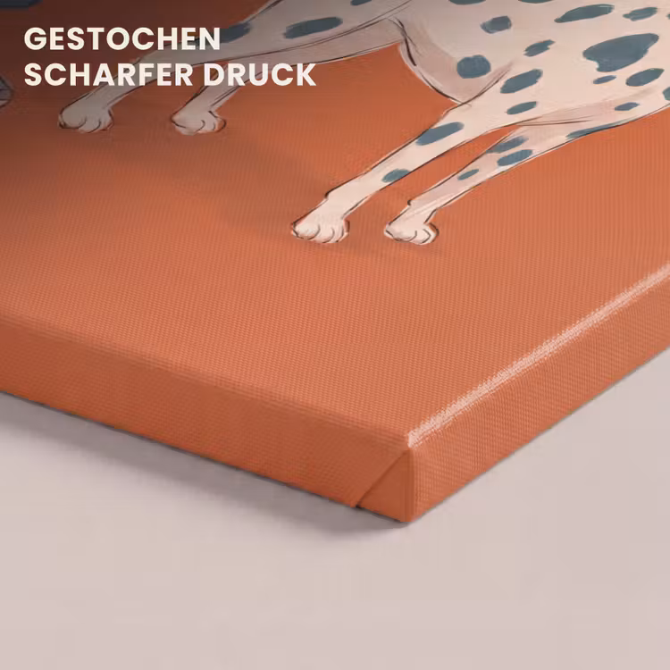 Persoon - Hond - Dieren - Illustratie - Modern canvas 2cm klein -closeup_print_DE