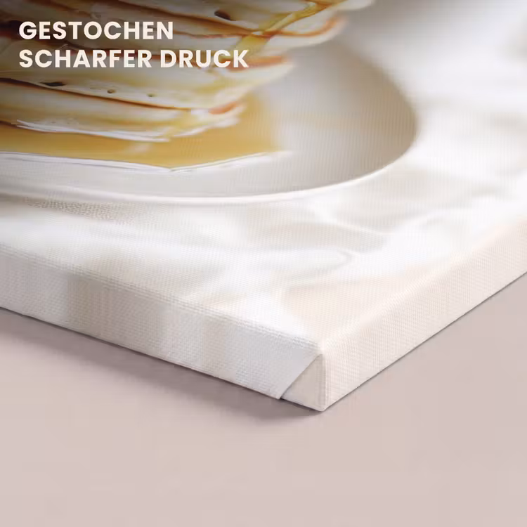 Pannenkoeken - Banaan - Siroop - Wit - Beige canvas 2cm klein -uniquesellingpoint_afwerking-onlywow_DE