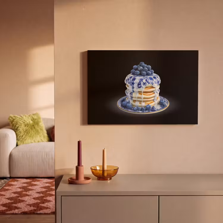 Pannenkoeken - Blauwe Bessen - Bord canvas 2cm klein -sfeer1