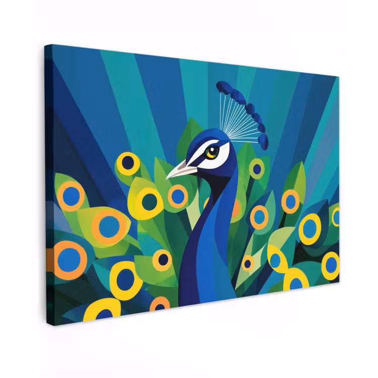 Pauw - Cirkels - Blauw canvas 2cm klein -z3d