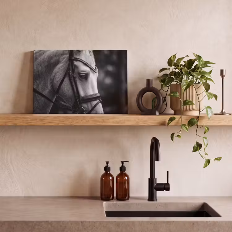 Paard - Schimmel - Portret canvas 2cm klein -closeup_print_DE