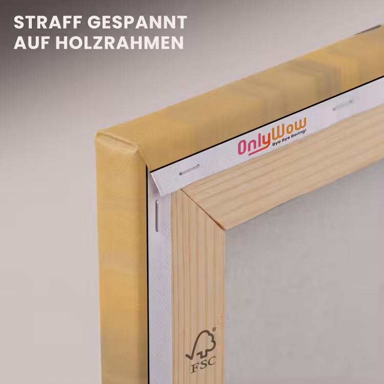 Paard - Klassiek - Oker canvas 2cm klein -uniquesellingpoint_afwerking-onlywow_DE