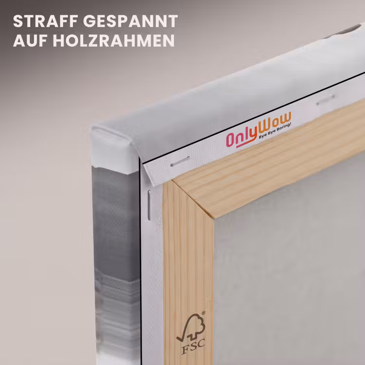 Paard - Ren - Stof - Zwart-wit - Dieren canvas 2cm klein -uniquesellingpoint_afwerking-onlywow_DE