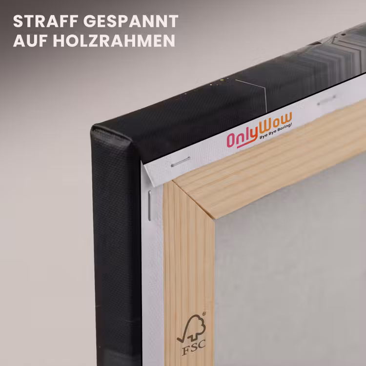 Paard - Dieren - Zwart - Luxe - Modern canvas 2cm klein -uniquesellingpoint_afwerking-onlywow_DE