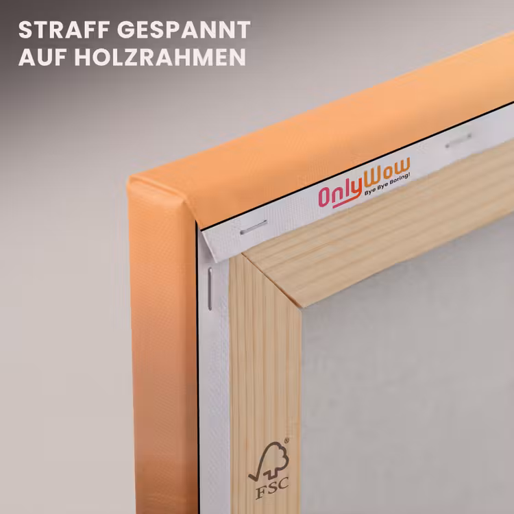 Paard - Grasveld - Zonsondergang canvas 2cm klein -uniquesellingpoint_afwerking-onlywow_DE