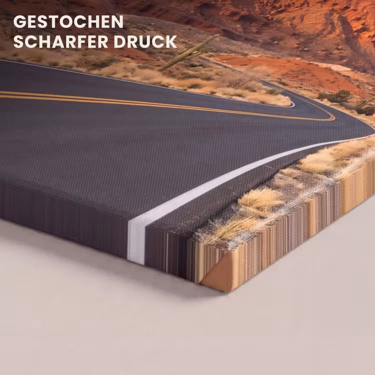 Leinwandbild - Pferd – Wüste – Natur - Paard - Woestijn - Natuur canvas 2cm klein