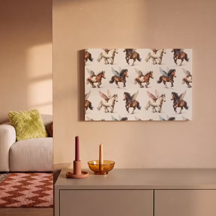 Paarden - Vleugels - Kleurrijk canvas 2cm klein 34 -sfeer1