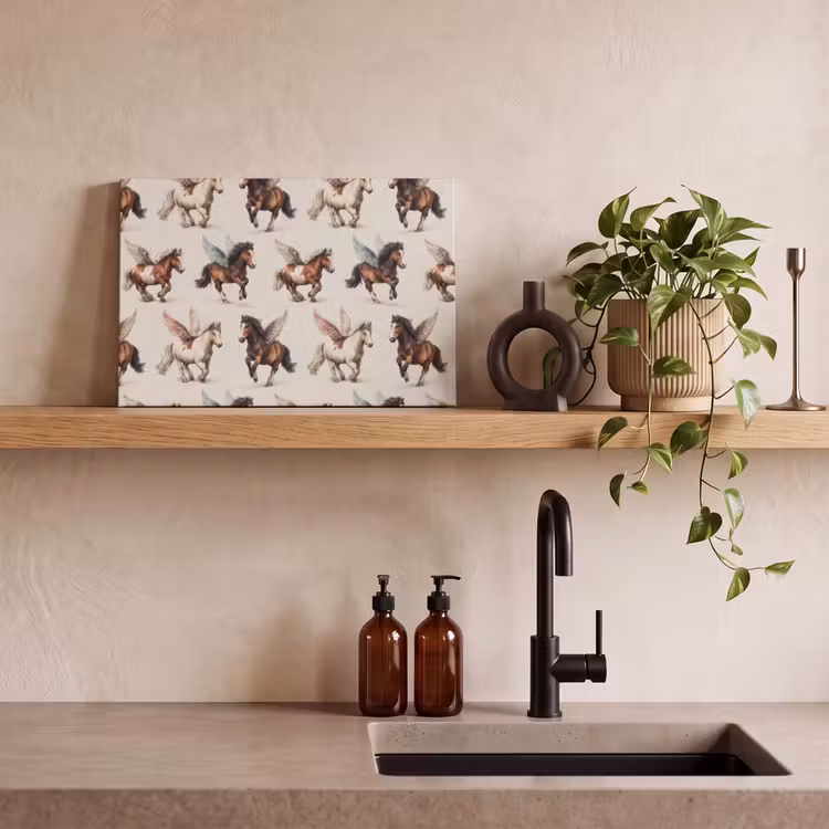 Paarden - Vleugels - Kleurrijk canvas 2cm klein 34 -sfeer3