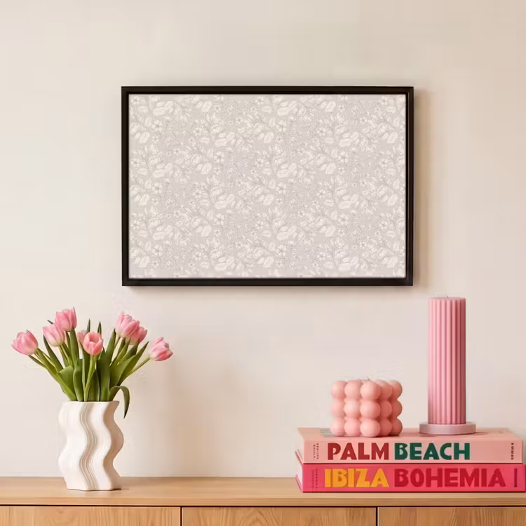 Pioenrozen - Bloesem - Bessen Canvas met baklijst klein 1125 -atmosphere_sfeer4_global