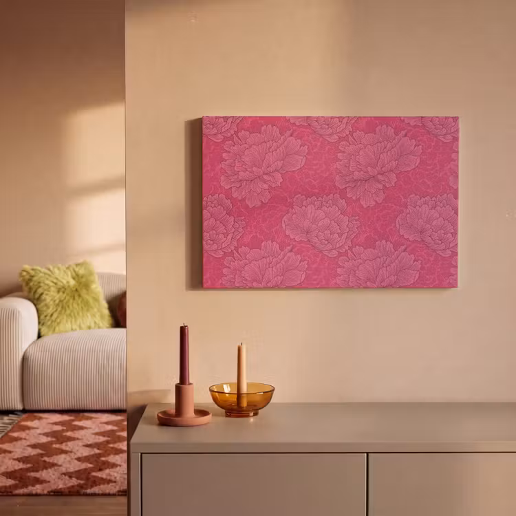 Pioenrozen - Energiek - Roze canvas 2cm klein 34 -sfeer1