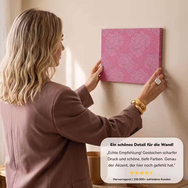 Pioenrozen - Energiek - Roze canvas 2cm klein 34 -sfeer3