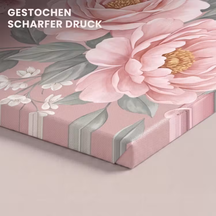 Pioenrozen - Vingerhoedskruid - Pink canvas 2cm klein -uniquesellingpoint_afwerking-onlywow_DE
